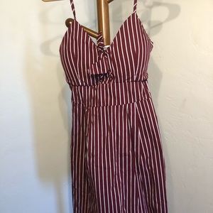 Red Pinstripe Dress